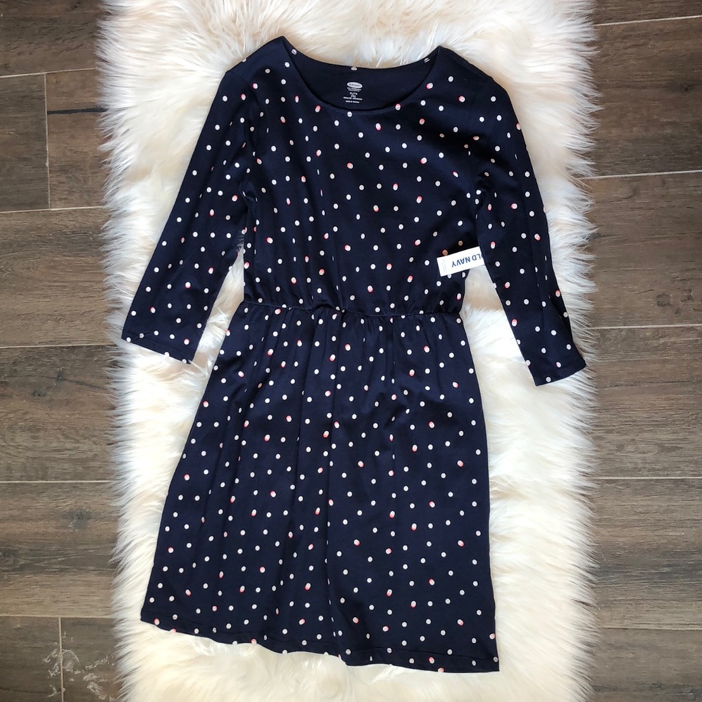 *4/$30* NWT Old Navy Polka Dot Long Sleeve Dress